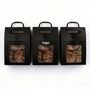 <b>Small</b> Self-Standing Gift Packaging <b>Box</b> with Recycled Kraft Paper Food <b>Safe</b> Magnetic Closure Handle Window Design Matte Finish - Product Image 1