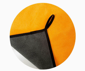 Serviettes de nettoyage de voiture en microfibre, couleur unie, rectangulaires, séchage rapide, usage domestique, jaune, bleu, vert, gris - Product Image 5