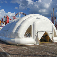 Grand chapiteau de dôme d'air de tente gonflable de luxe adaptée aux besoins du client d'événement Structure robuste de cadre de jambe pour l'événement extérieur de marquage à chaud