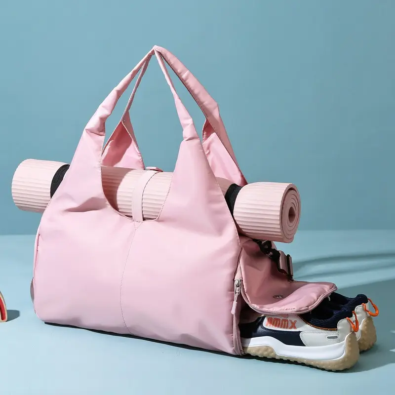 Bolsa seca para hombre o mujer bolsa seca deporte lona exterior artículos de tocador ropa de viaje Rosa almacenamiento digital