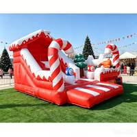 Christmas Party Inflatable Castle Household Inflatable Trampoline Bouncer Slide Christmas Jumping Castle for Kids