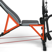 Banc d'haltérophilie réglable, équipement de Fitness, Machine de traction Lat multifonction, barre d'haltères, support de presse, banc assis