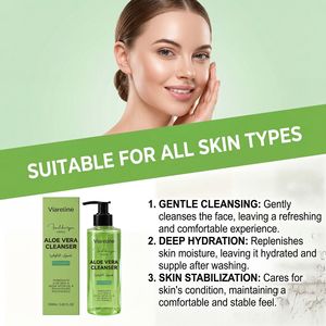 Aloe Moisturizing Facial Cleansing Gel Mild Gentle <b>Care</b> Clean Smooth Pores Refreshing Hydrating Skin Wash - Product Image 4