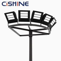Poste de Luz Solar Todo en Uno de 10m 15m 20m 60 pies 50 pies, Lámpara Solar LED Galvanizada para Exteriores, Poste de Iluminación para Exteriores