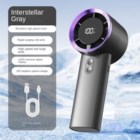 Ventilateur portable pour produit de maison intelligente Style moderne Régulation de vitesse en continu Longue endurance Utilisation en extérieur Affichage numérique intelligent
