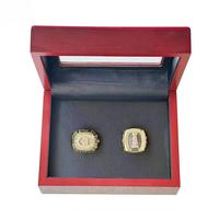 Vente chaude, bague de championnat des Canadiens de Montréal de la LNH de 1986 à 1993, ensemble de 2 pièces, bijoux en alliage plaqué or personnalisé, incrusté de strass