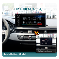 Autoradio Android 10,25 pouces pour Audi A4 S4 A5 S5 2009-2020 Lecteur multimédia de voiture Écran CarPlay 12,3 pouces Navigation GPS