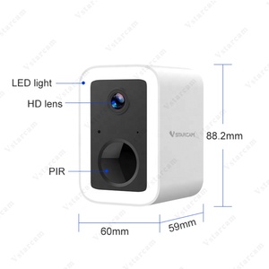 CB554-TZ 3MP telecamera di rete di sicurezza solare WiFi batteria 5200mAh Dual-Band luce LED Bullet CCTV visione notturna a due vie Audio CMOS - Product Image 3