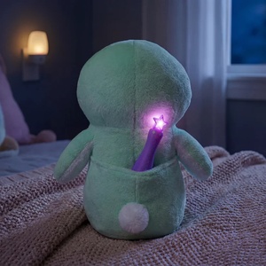 Stylo de dessin DIY lumineux pour <span class=keywords><strong>enfant</strong></span>, figurine en peluche, animal de compagnie, pingouin, mignon, outil de dessin et de surlignage DIY, stylo phosphorescent, vente chaude - Product Image 3