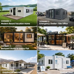 บ้านสำเร็จรูปติดตั้งรวดเร็วพร้อม 2 ห้องนอน สำหรับรีสอร์ท โครงเหล็กกันน้ำ บ้านคอนเทนเนอร์แบบขยายได้ Ray-Zen Conta - Product Image 6