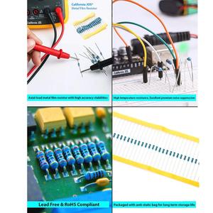 600 pièces Résistance 1/4w (0.5Watt) 1% <span class=keywords><strong>10</strong></span> -1M 22R <span class=keywords><strong>47R</strong></span> 100R 200R 470R 1K 10K 4K7 100K 220K Tolérance Film Métallique Kit de Résistance Fixe - Product Image 6