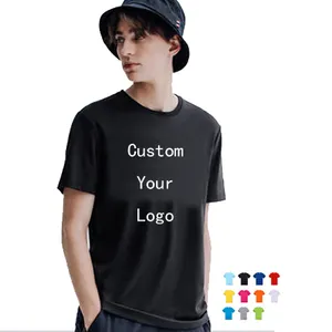 Wholesale Oem T-Shirts In Bulk Unisex Custom Letter Printing 100% Organic Cotton Plus Over Size Blank Plain Men's T Shirts