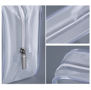 Travel Transparent PVC Toilet Cosmetic Bag Clear <strong>Make</strong> <strong>up</strong> <strong>Pouch</strong> with Zipper - Product Image 4