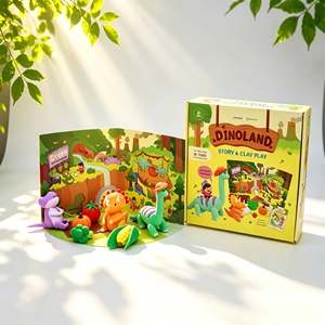 Kit de pâte à <span class=keywords><strong>modeler</strong></span> pour enfants Dinosaur 12 Cans Super Light Non-Toxic, pâte à <span class=keywords><strong>modeler</strong></span> à séchage à l'air pour enfants - Product Image 1