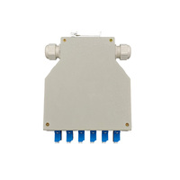 Box Terminale in Fibra Ottica a 6 Porte per Guida DIN, 12 Fibre, Adattatore Quad LC, Contenitore di Distribuzione FTTH in Acciaio Laminato a Freddo