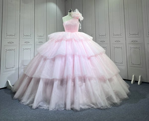Robe de Quinceañera à une épaule superposée Mumuleo, Vestidos De Xv Anos, rose, robe pour <span class=keywords><strong>quinze</strong></span> ans, Vestidos De Quince Anos - Product Image 1