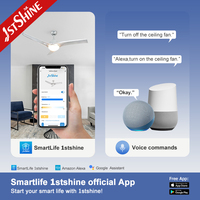 Ventilateur de plafond professionnel 1stshine 52 pouces avec pales en ABS, télécommande, éclairage LED, idéal pour la décoration intérieure – Vendeur d'exception, directement de l'usine
