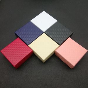 yunnique Jewelry <b>Box</b> Square Paper <b>Gift</b> <b>Box</b> 7.7cmX7.7cmX3.5cm Solid Color Hard Cover Packaging - Product Image 1