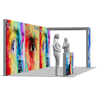 TIANLANG Panneau publicitaire LED portable, boîte lumineuse, système de stand d'exposition modulaire, sublimation par transfert thermique, léger, facile à transporter