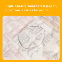 Papier d'emballage recyclable en PE de qualité alimentaire, couché flexographie simple face, en pâte de bois vierge, pour sandwichs, shawarmas et emballages cadeaux