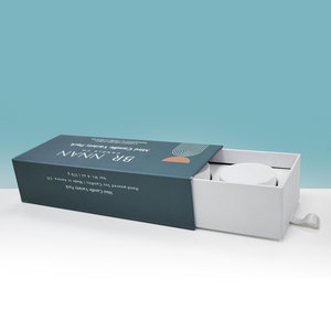 Cajas de Regalo de Cartón Rígido con Lazo y Papel Dorado de 3 Pulgadas, con Inserto de Espuma para Velas, Impresión en Relieve, Superventas - Product Image 5