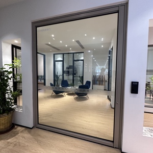 Commercial Modern Aluminum Glass Exterior Storefront Main Entry Entrance Pivot Door