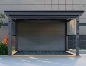 Tettoia <span class=keywords><strong>e</strong></span> Pergola con Telaio in Alluminio Antivento per Cortile <span class=keywords><strong>e</strong></span> Terrazza - Product Image 4