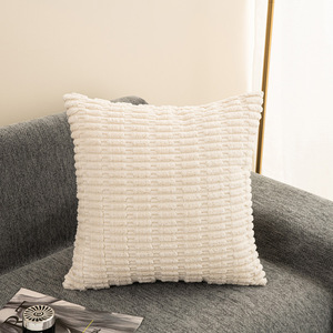 Corduroy Decorative Throw Pillow Covers 18x18 Inch Soft Boho Striped Pillow Covers Modern Farmhouse Home Decor for Sofa - Product Image 6