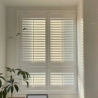 Persianas de Madera Personalizadas para Interiores, Persianas Plegables Clásicas para Ventanas Francesas, Persianas de Madera para Sala de Estar