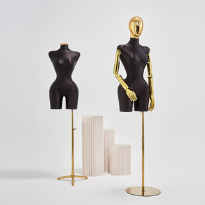 Ready to Ship Curvy <strong>Female</strong> Plus Size Manikin Bbl Dress Upper Body <strong>Dummy</strong> Big Breast <strong>Plastic</strong> Gold Mannequins - Product Image 3
