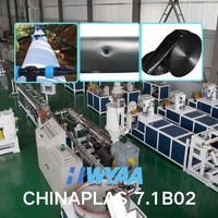HWYAA CHINAPLAS 7.1B02 Machine de fabrication de tuyaux d'irrigation PE tissés à plat avec trous préfabriqués