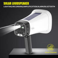Haut-parleur d'extérieur sans fil DV-680 à énergie solaire avec enregistrement, amplificateur portable multifonction, lecteur audio