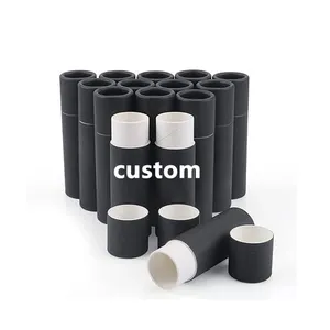 Tubes de <span class=keywords><strong>baume</strong></span> à lèvres en carton personnalisés papier kraft vide push up parfum solide biodégradable brillant à lèvres 1.5 oz papier tube crème - Product Image 1