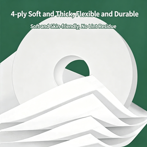 Nouvelle Arrivée Papier Toilette Jetable Antibactérien Doux Écologique Lavable en Toilette Gaufré Sans Peluches Rouleau Jumbo - Product Image 4