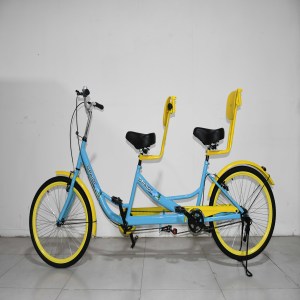 Marca ESME 26 pollici in acciaio Tour Bike 2 persone che guidano bicicletta tandem <span class=keywords><strong>per</strong></span> la vendita bicicletta famiglia doppio sedile - Product Image 2