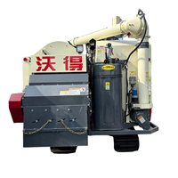 Mesin Panen Gabungan Bertenaga 105HP, Kompatibel Jagung, Tangki Biji-bijian Besar, Gearbox, Penggerak Roda Rantai untuk Padi, Gandum, Lahan Kering