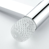 Robinet de lavabo monotrou moderne à capteur sans contact, chaud-froid, avec poignées en céramique hydroélectriques et design boule de cristal pour hôtels et salles de bain