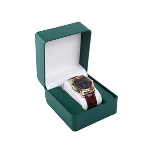 Caja de almacenamiento de reloj de exhibición de cuero PU de un solo cuadrado de lujo Caja de almacenamiento de regalo elegante <span class=keywords><strong>para</strong></span> embalaje de <span class=keywords><strong>accesorios</strong></span> - Product Image 1