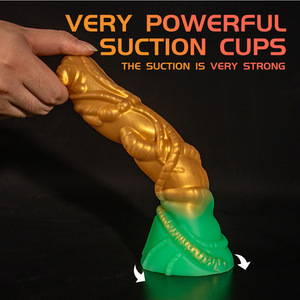 Grenouille réaliste en fil d'or pour femme, plug anal, dilatateur anal, pénis artificiel doux, jouet sexuel - Product Image 3
