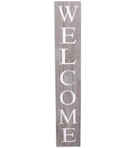 Letrero de bienvenida personalizado para puerta delantera, para porche, 5 pies de alto, de madera Vertical, para exterior e interior, decoración del hogar, decoración de pared