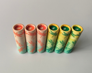 Recyclable Handmade 10ml <b>Yellow</b> Kraft Paper Tube <b>Lipstick</b> Lotion Deodorant Packaging Cylindrical Shape Vanishing High Grade - Product Image 3