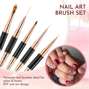 Metal Handle <b>Nail</b> Art Brush Set Nylon Liner Precision Pointed Tip Custom Logo for Gel <b>Nail</b> <b>Extension</b> - Product Image 4
