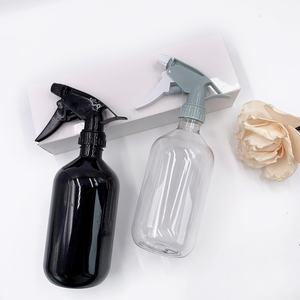 Botellas de Spray de Plástico Marrón de 500 ml, Botellas de Spray con Pulverizador de Niebla, Botellas Redondas de Plástico Ámbar con Tapa de Rosca Negra, Botellas de Spray para Habitaciones - Product Image 3