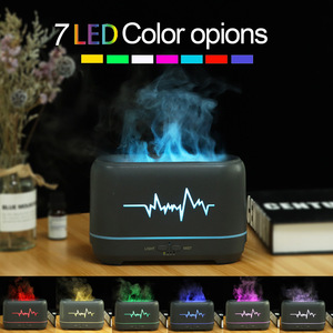 เครื่องเพิ่มความชื้นในอากาศแบบกระจายกลิ่นหอมพร้อมไฟ LED รูปหัวใจ สร้างเอฟเฟกต์เปลวไฟ 3 มิติ ใช้พลังงานจาก USB สำหรับใช้ในบ้านและสำนักงาน - Product Image 3