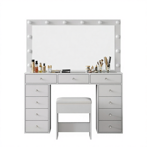 <span class=keywords><strong>Tocador</strong></span> Moderno Minimalista y Duradero con Espejo de Pie y Cajones para Dormitorio y Uso en Hoteles - Product Image 6