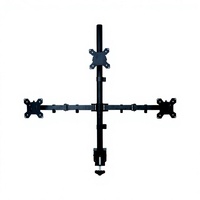 Bras articulé triple pour moniteur d'ordinateur DMP MDM003T, support de bureau LCD VESA 100x100 pour moniteurs de 13 à 27 pouces