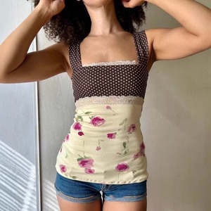 Y3704 Nuevo Top Tubo con Estampado de Puntos, Ajuste Delgado, Top sin <span class=keywords><strong>Tirantes</strong></span> y <span class=keywords><strong>Espalda</strong></span> Descubierta para Mujer - Product Image 1