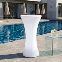 Table de bar ronde LED en gros, mobilier LED, fabrication OEM, marque privée, directement de l'usine pour discothèque KTV, batterie intégrée