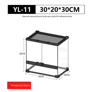 Terrário de Répteis de Vidro Temperado com Porta Dupla, Ecológico e Durável, Vários Tamanhos, Gaiola Exótica para Cobras e Lagartos - Product Image 5