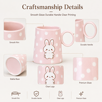 Tasse en céramique de porcelaine fine personnalisée 15/16/17/18 oz grande capacité, anti-fuite, sans danger pour les aliments, avec boîte cadeau, idéale pour les dons collectés